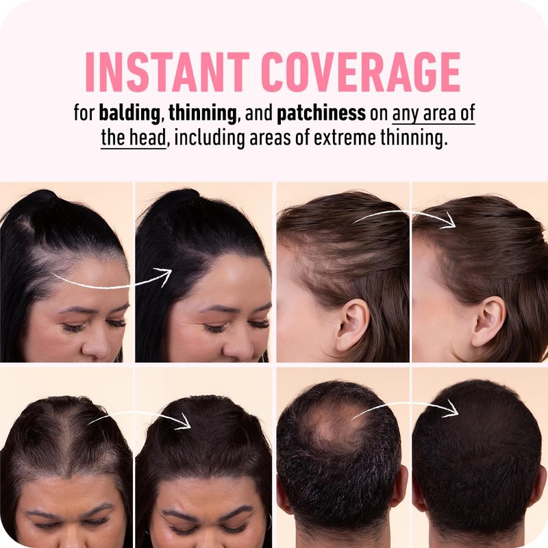 BOLDIFY Hairline Powder - Water-Resistant Root Touch Up Hair Color for Gray Coverage - 24-Hour Stain-Proof, Mess-Free Hair Powder for Thinning Hair - Light Brown