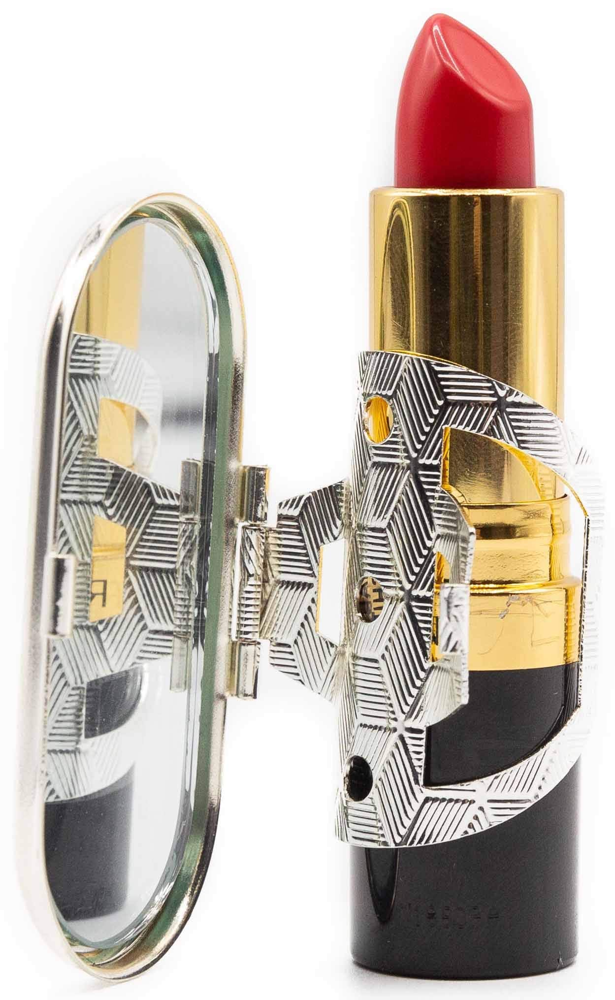 Stephanie Imports Set of 2 Clip-On Round Lipstick Mirrors (Retro Color Bend)