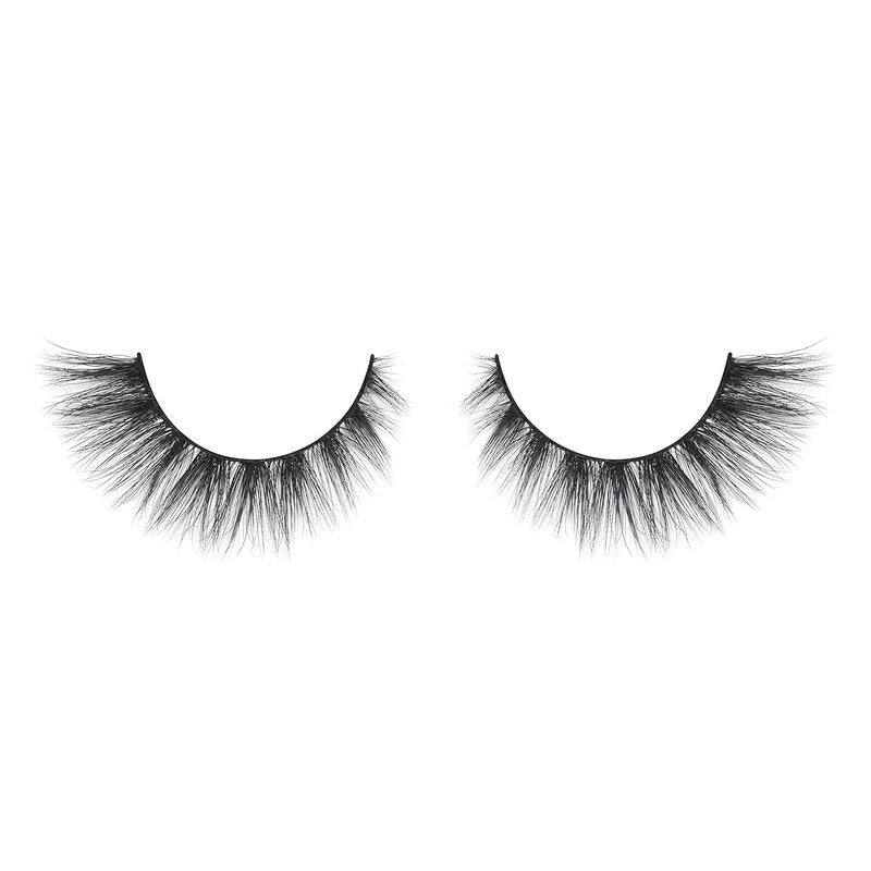 Lilly Lashes Naturale Faux Mink Cat Eye Eyelashes - Reusable Wispy 13mm Black Pair