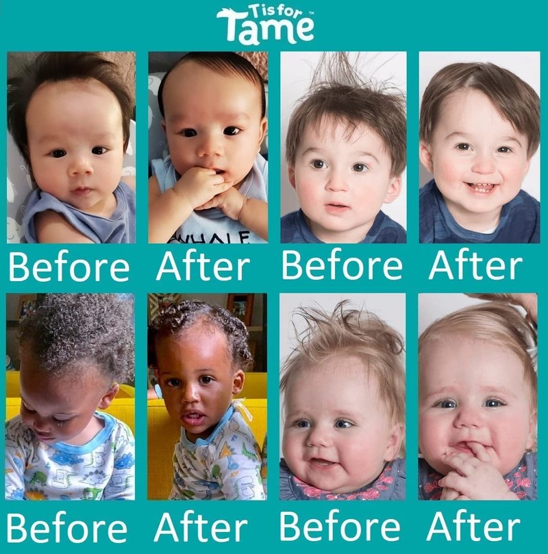 T is for Tame - Baby Hair Kit - Natural Conditioner Spray, Smoothing Hair Cream, Soft Brush & Free Pouch - Frizz Control, Flyaway, Curly, Static - 4.2 & 3.38 fl oz