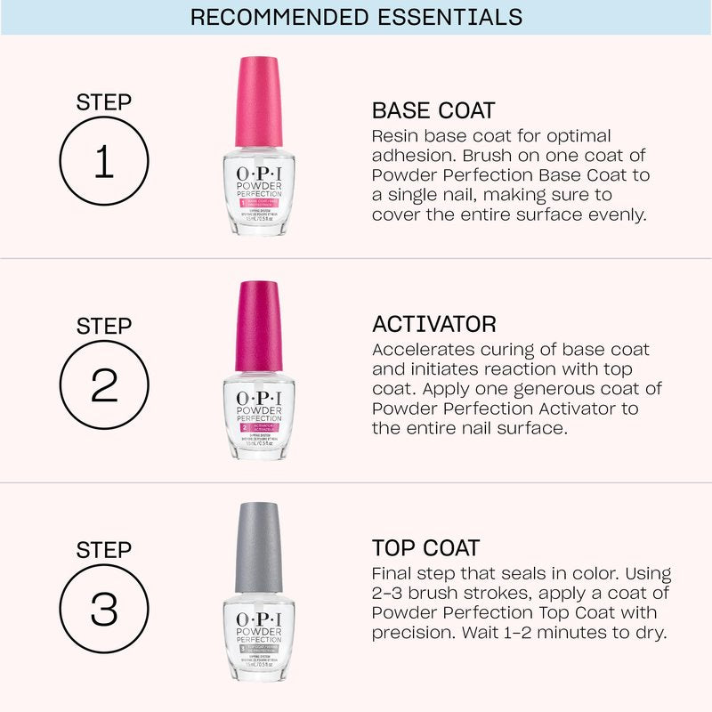 OPI Powder Perfection Alpine Snow | Opaque Soft White Crème Nail Dipping Powder | Classic Collection | 4.25 oz