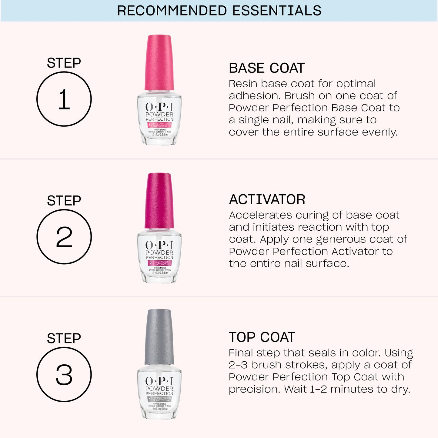 OPI Powder Perfection I'm Really an Actress | Opaque Soft Pink Pearl Nail Dipping Powder | Hollywood Collection