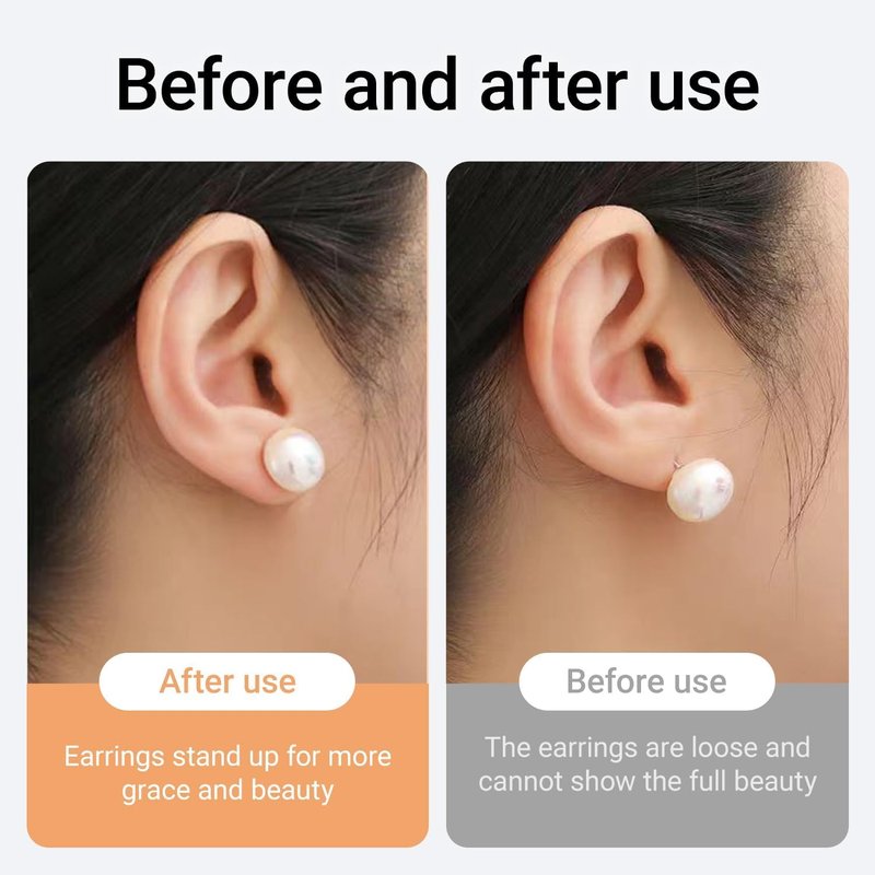Earring Backs,18K Gold Silicone Earring Backs Replacements,6 Pcs Hypoallergenice Silicone Earring Backs for Studs/Droopy Ears(Gold)