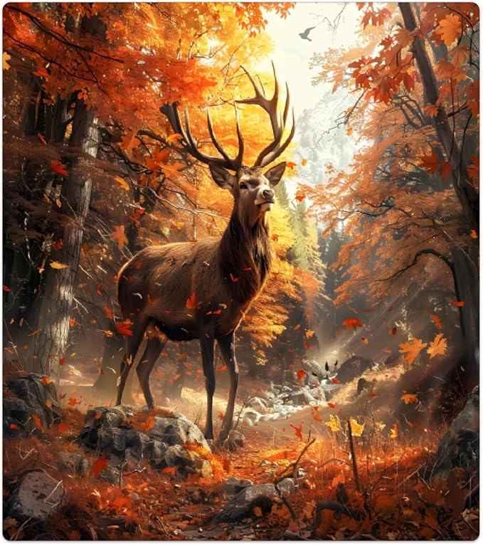 Autumn Forest Deer Dishwasher Magnet Cover for The Front Magnetic Dishwasher Door Covers Dish Washer Sticker Wrap Home Decorative Appliances Panel Decal Kitchen Decor 23" x 26" (Magnetic)