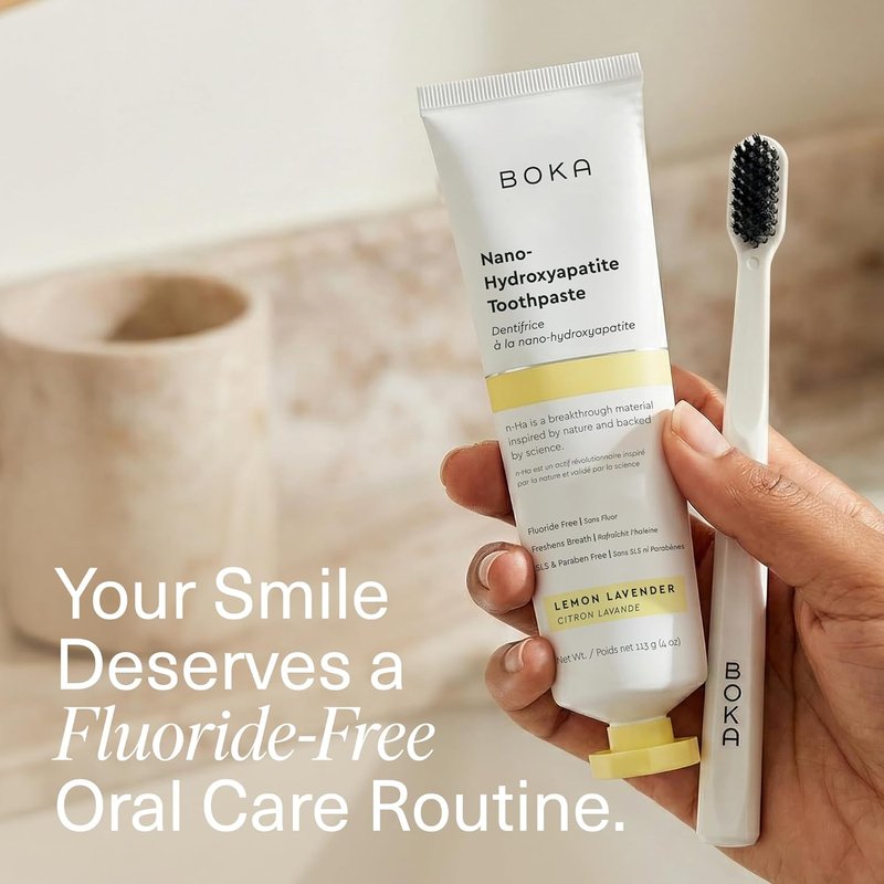 Fluoride Free Toothpaste | Nano Hydroxyapatite for Sensitive Teeth - Lemon Lavender Flavor, 4 Fl Oz