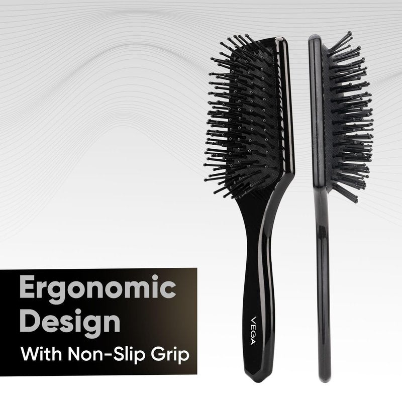 Vega Mini Paddle Brush - Lightweight Detangling Hair Tool for Smooth, Shiny Hair