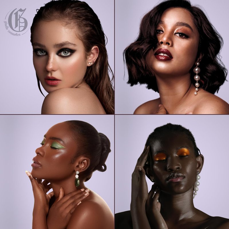 Giselle Cosmetics Silver Violet Eyeshadow Palette - Organic Makeup, Natural Mineral Powder, Matte Or Shimmer Eye Shadow with Use Of Primer, Loose Powder & Neutral Tones with Glitter