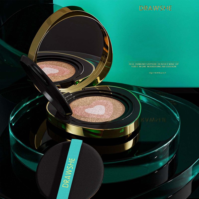 Full Coverage Foundation Air Cushion CC Cream Concealer Moisturizing Nourishing Natural Long-Lasting Even Skin Tone For All Skin Types