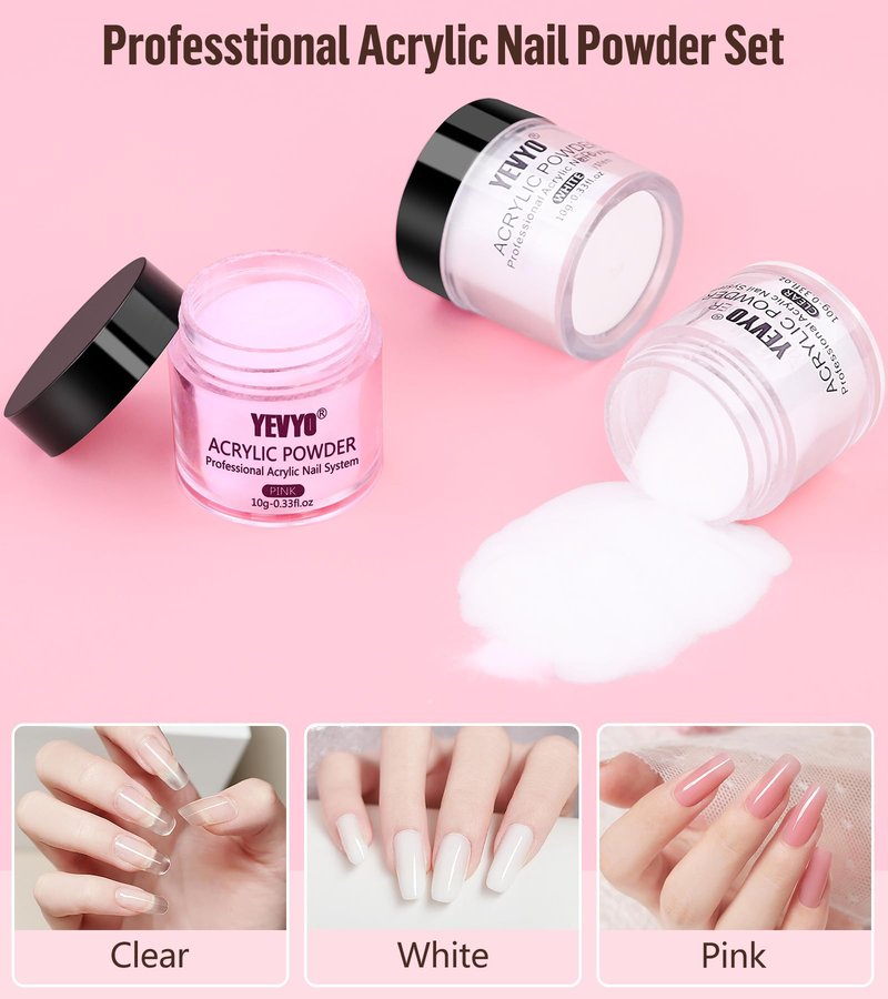 Acrylic Nail Kit with Drill and UV Light, Nail Kit for Beginner with Everything, 24 Glitter Acrylic Powder Monomer Liquid Set with Drill for for Home Nail Salon