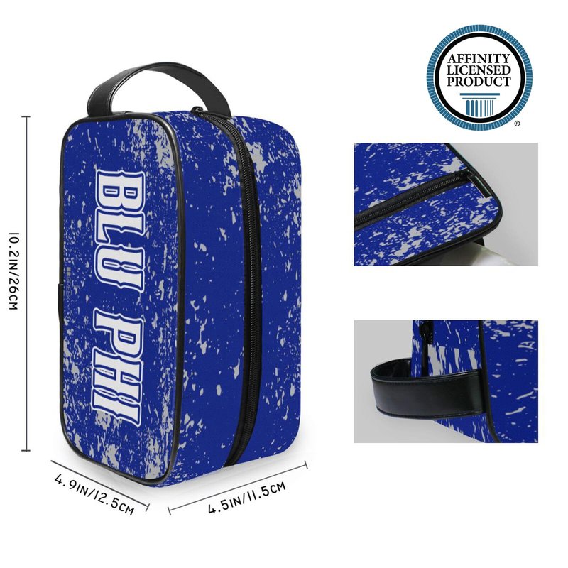 BBGreek Phi Beta Sigma Fraternity Paraphernalia - Official Vendor - Travel Toiletry Bag - Dopp Kit - Blue Phi