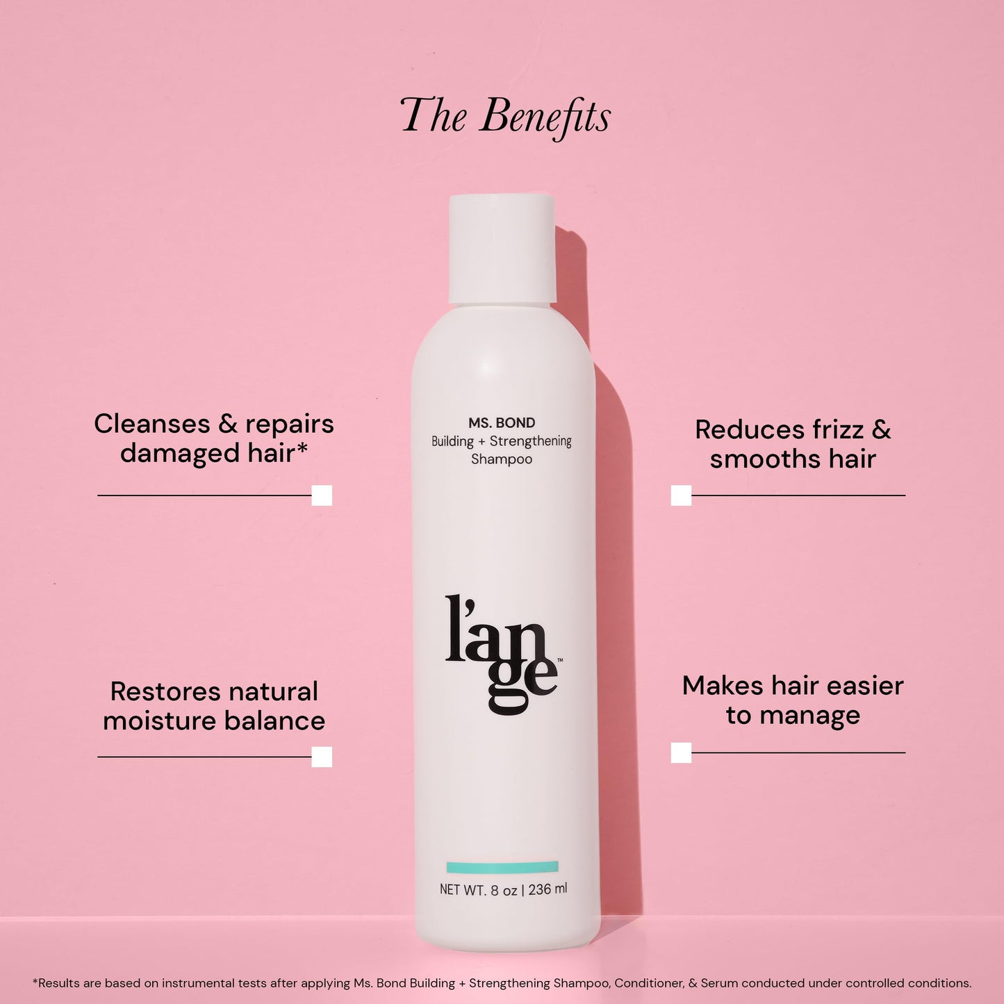 L'ANGE HAIR Ms. Bond Building + Strengthening Shampoo | Restores Hair Bonds | Intensive Treatment for Breakage Recovery | Smooth Finish | Moisturizing Formula | 8 fl oz Bottle