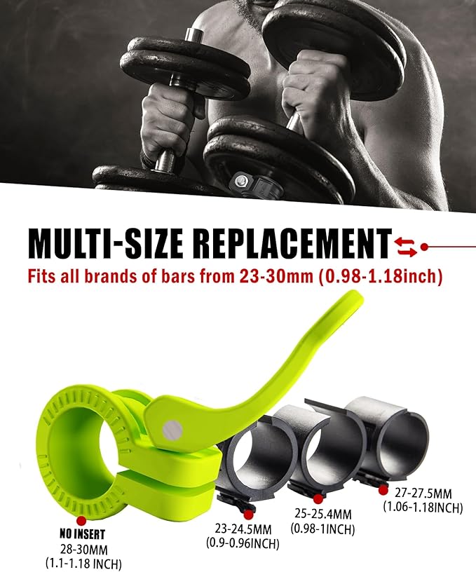 ZY-HUAN Mini Barbell Clips 1 inch I Multi-Size Adjustable Barbell Collar I 1 inch Barbell ClampsIQuick Release Weight Clips Pair of Locking for Dumbbell Bar