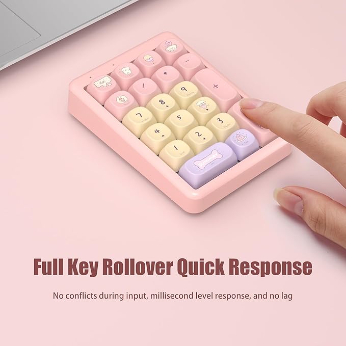 Mechanical Number Pad Wireless Numeric Keypad Bluetooth Numpad 10 Key
