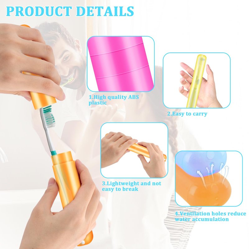 SIKEMAY 100 PCS Travel Toothbrush Holder Bulk, Back to School, Classroom Pencil Case for Kids, Toothbrush Case Cover for Travel, Bathroom, Indoor, Outdoor, Trip, Camping, School