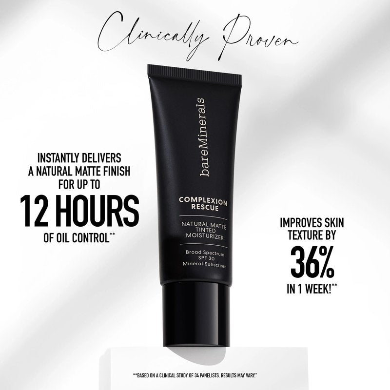 Complexion Rescue Natural Matte Tinted Moisturizer, Vanilla 02, Vegan, Cruelty-Free & Dermatologist-Tested
