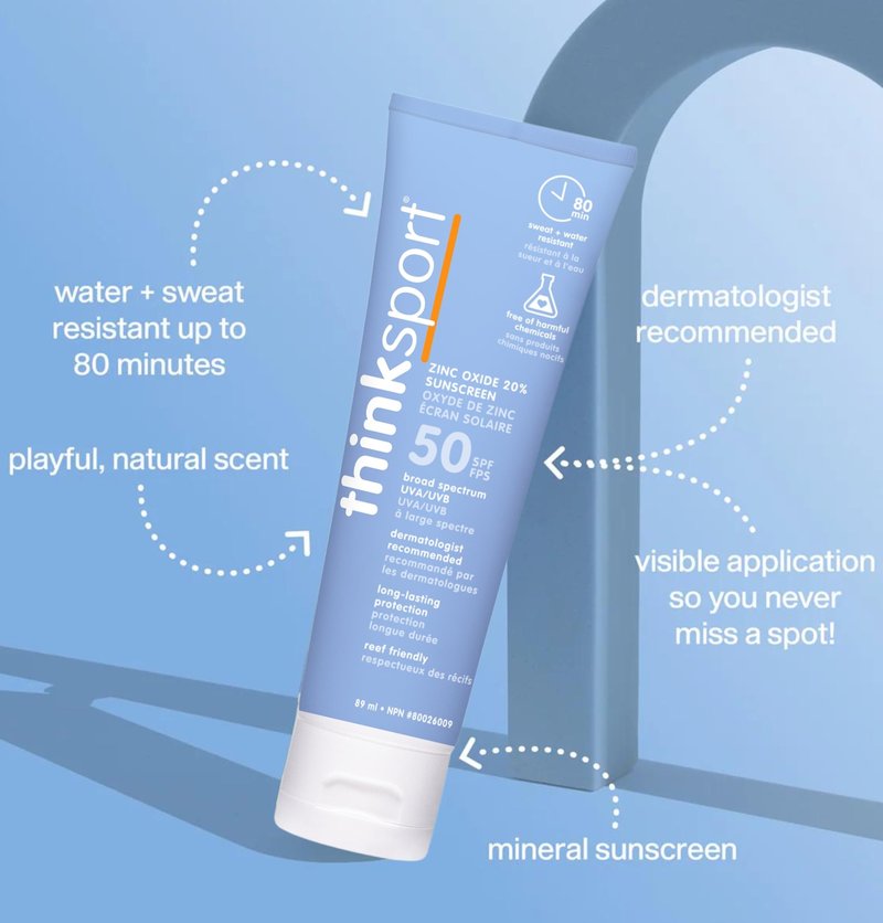 Thinksport SPF 50 Plus Sunscreen, 3 Ounce-pack of 2