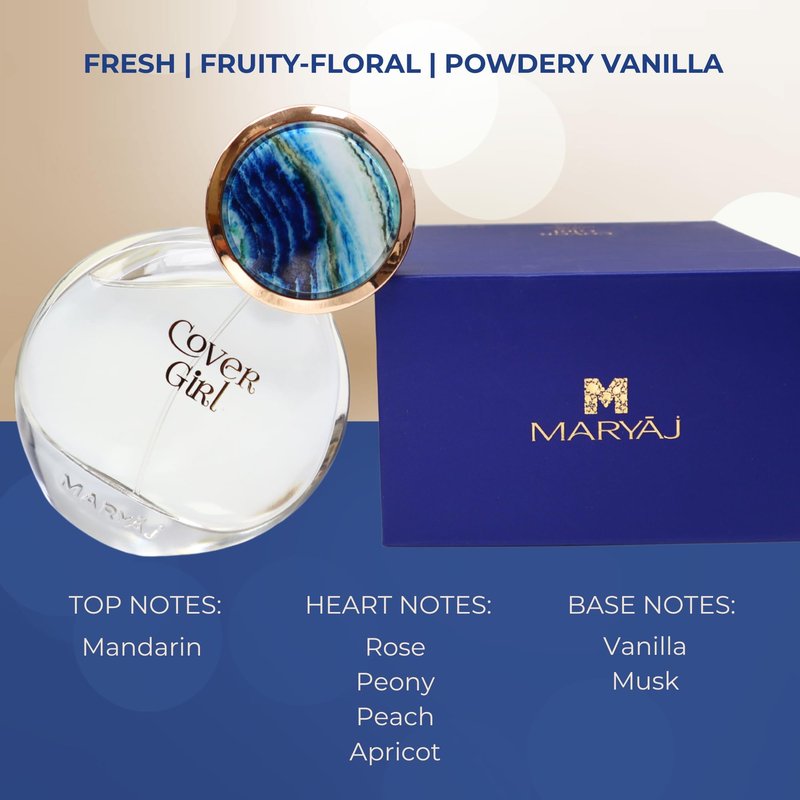 Maryaj Cover Girl - Long-Lasting Women's Perfume - Rose, Musk, Vanilla Perfume for Women - Eau de Parfum with Citrus and Floral Fragrances - 3.4 oz.