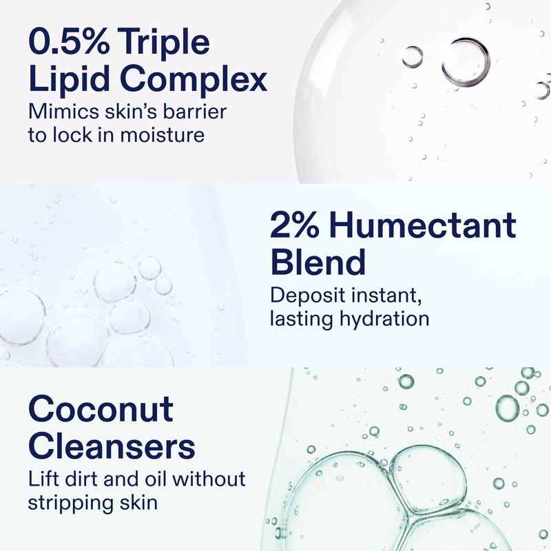 Skinfix Ceramide + Ectoin Gentle Gel Cleanser - 5 oz - SPF + Makeup Remover - Hydrates Skin - Vegan, Cruelty Free