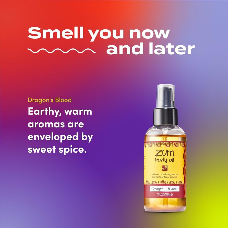 Indigo Wild Zum Dragon's Blood Body Oil - Nourishing Massage Oil with Sweet Almond Oil | 4 fl oz