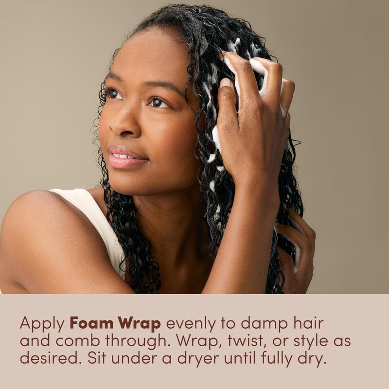 Mizani Foam Wrap Curly Hair Styling Foam - Anti Frizz Moisturizing Hair Mousse with Shea Butter, Smooth and Shine, Non-Greasy, Silicone-Free, Free from Drying Alcohols