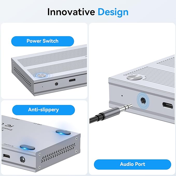 4URPC USB C 𝗗𝗼𝗰𝗸𝗶𝗻𝗴 𝗦𝘁𝗮𝘁𝗶𝗼𝗻 𝗧𝗿𝗶𝗽𝗹𝗲 𝗗𝗶𝘀𝗽𝗹𝗮𝘆 with 120W Power Adapter, 3XHDMI, Laptop Docking Station 3 Monitor for Windows, MacBook/Mac mini M4(5 USB, Ethernet, SD/microSD)