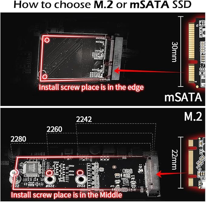 Dogfish mSATA 1TB SATA III 6Gb/s TLC 30x50.9mm SSD for Laptop Desktop PC