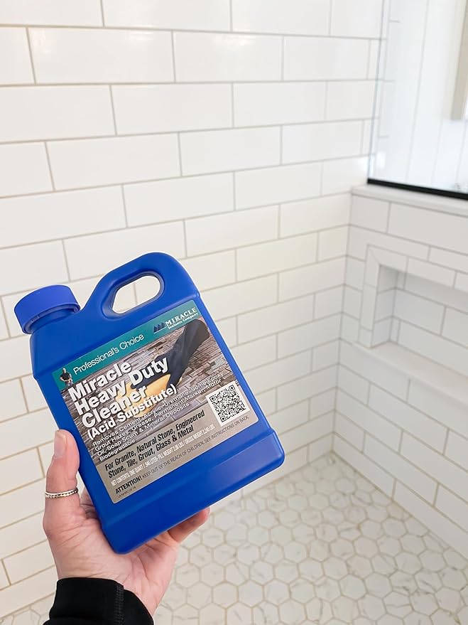 Miracle Sealants Miracle Heavy Duty Non-Acidic Cleaner, Tile & Stone Cleaner & Grout Haze Remover, Quart