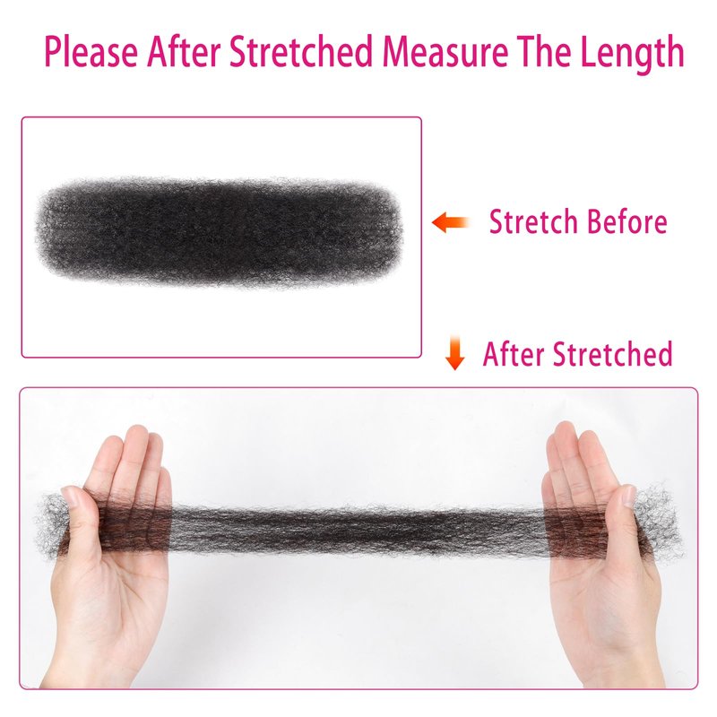 Afro Kinkys Bulk Human Hair For Braiding Afro Kinky-Curly Human Hair Bulk For Mini Twist Hair 12Inchs 50g/pack Bulk Human Braiding Hair For Micro Locs Extensions (1B, 12Inchs,50g/pack)