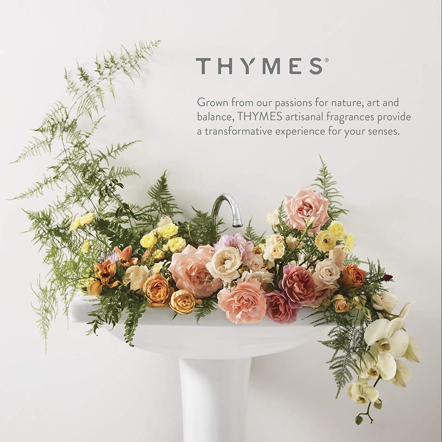 Thymes Lavender Large Hand Wash with Pump - Hydrating Liquid Hand Soap with Calming Lavender Scent (15 fl oz)