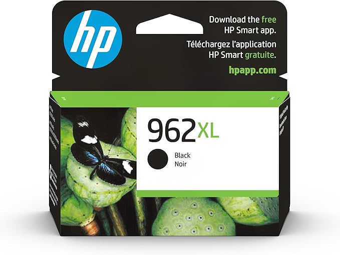 HP 962XL Black High-Yield Ink Cartridge | Works with OfficeJet 9010, Pro 9010, 9020 | Eligible for Instant Ink | 3JA03AN