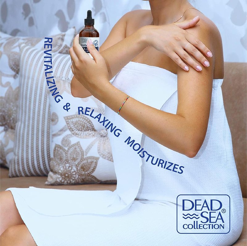 Dead Sea Collection Body Oil for Dry Skin - Collagen & Vitamin E - Moisturizing & Nourishing, Anti-Aging & Skin Elasticity Support for Face Pack of 2 (4 Fl. Oz Each)