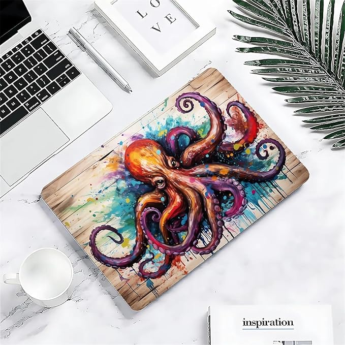 COTAIL Compatible with MacBook Air 13.3 13.6 Inch Case 2022 2021 2020 2019 Plastic Hard Shell Case Cover,13.6 Air (A2681) M2 2022, Octopus