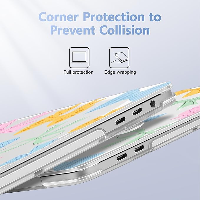 Lepeoac for MacBook Pro 16 inch Case 2019 2020 Release Model A2141, Plastic Hard Shell Cover with Keyboard Cover & Screen Protector for MacBook Pro 16 inch with Touch Bar & Touch ID, Colorful Bow