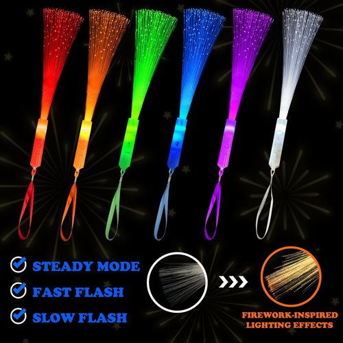 Glow Sticks Party Favors by [Brand Name] - 6 Pack Neon Light-Up Toys for Kids | Perfect for Camping, Birthdays & Weddings