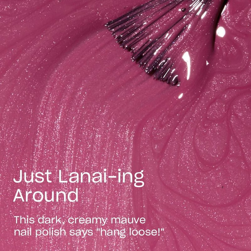 OPI Nail Lacquer Just Lanai-ing Around | Opaque Dark Purple Crème Chip Resistant Nail Polish | Fast Drying, Streak Free