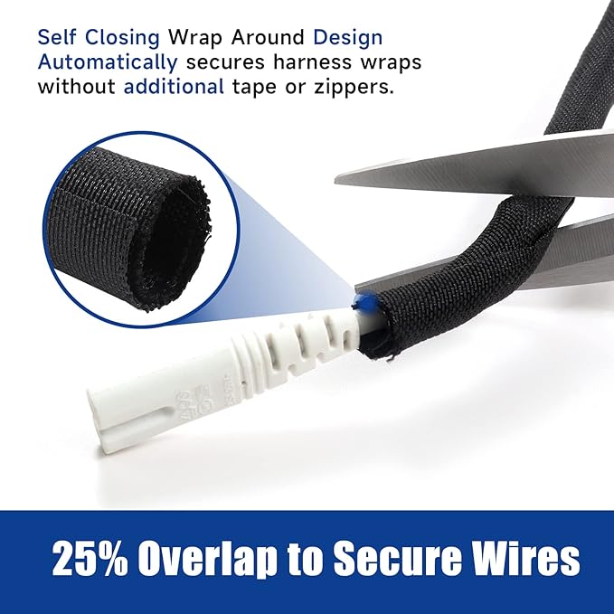 Automotive Wire Sheathing Split Wire Loom Braided Mesh Woven Cable Sleeve for Wires/Cable Cord Protector (5/16" - 28 Feet)