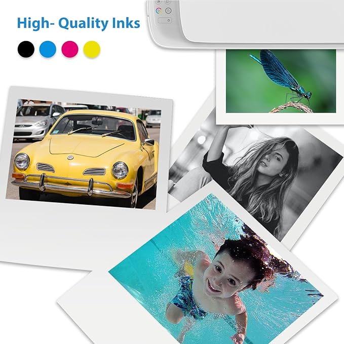 Relcolor 63XL Ink Cartridges Replacement for HP 63 XL Black Color Combo Pack for HP63 HP63XL for 4650 3830 5255 4520 5258 3630 4652 4655 5200 4512 3632 5252 2132 1112 3631 2130 4510 3634 3833 Printer