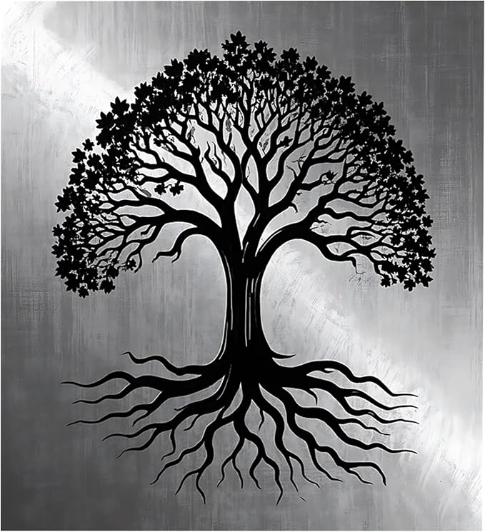 NYZE Black Tree of Life Dishwasher Magnets Decorative Cover Waterproof Magnetic Refrigerator Dish Washer Covers Panel for Kitchen Home Appliance Decor 23 x 26 Inch