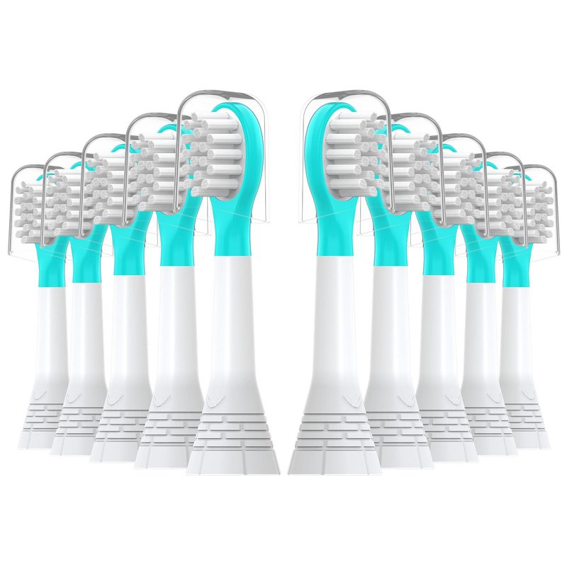 CILGEWH Kids Replacement Toothbrush Heads 10 Pack for Philips Sonicare Electric Toothbrush Soft Brush Head for Child 3-7 for Boy Girl,Blue