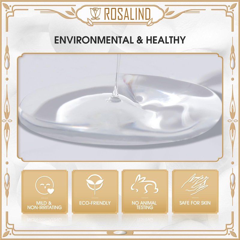 ROSALIND 2 PCS No Wipe Gel Top Coat and Base Coat Set Soak Off LED Nail Lamp Clear Base Top Gel Nail Polish Set