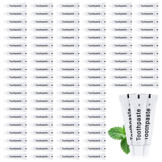 Travel Toothpaste Bulk, 6g/0.21oz White Disposable Toothpaste Suitable for Hotels, Camping, Guests, Homeless People, and Charitable Organizations (300-PACK)