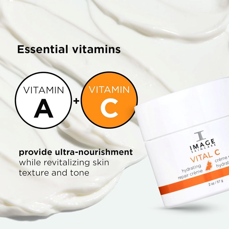 VITAL C Hydrating Repair Crème - Face Night Cream with Hyaluronic Acid for Dry Skin | Full-Size 2 fl oz