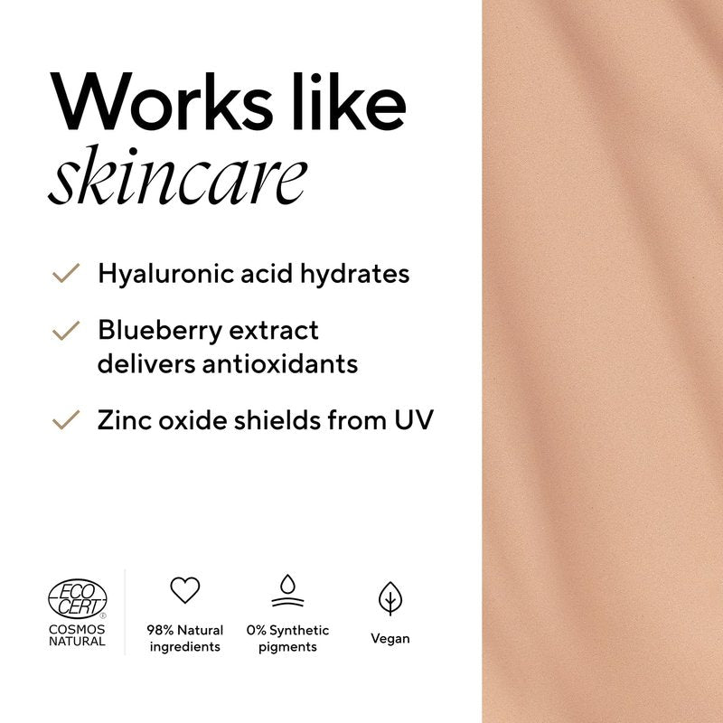 MÁDARA Skin Equal Soft Glow Mineral Foundation SPF15 Shade Rose Ivory 30, Liquid Foundation with Hyaluronic Acid for Mature Skin, Medium Coverage, Dewy Finish, Vegan, COSMOS Natural Certified 30 ml