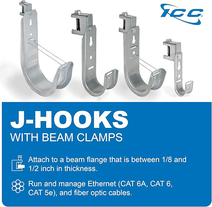 ICC J-Hook in 25 Pack (Beam Clamp, 3/4 in)
