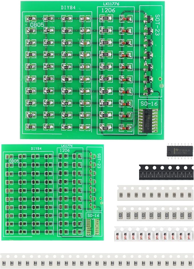 Yidab Soldering Practice Kit DIY 0805 Small SMD Circuit Kit Learn Soldering Kit For Beginners