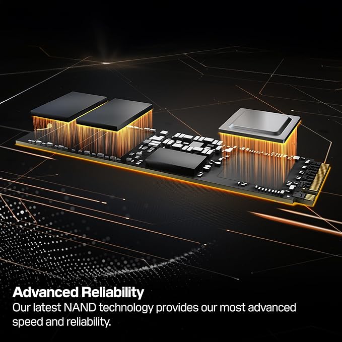 WD_Black SN8100 4TB NVMe SSD - PCIe 5.0x4, M.2 2280, Up to 14,900MB/s Read Speed, up to 11,000MB/s Write Speed, Best for AI Applications, Gaming, and Video Editing - WDS400T1X0M