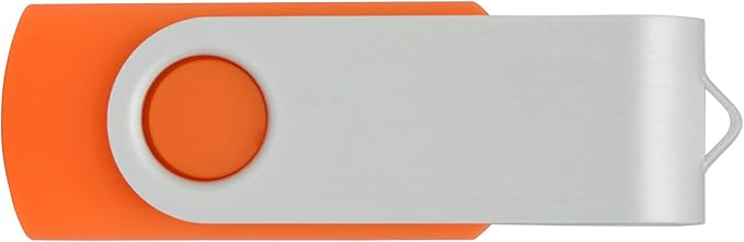 VICFUN 10 Pack 16GB USB Flash Drives USB 2.0 16GB Flash Drive Swivel USB Memory Stick Thumb Drive,Orange