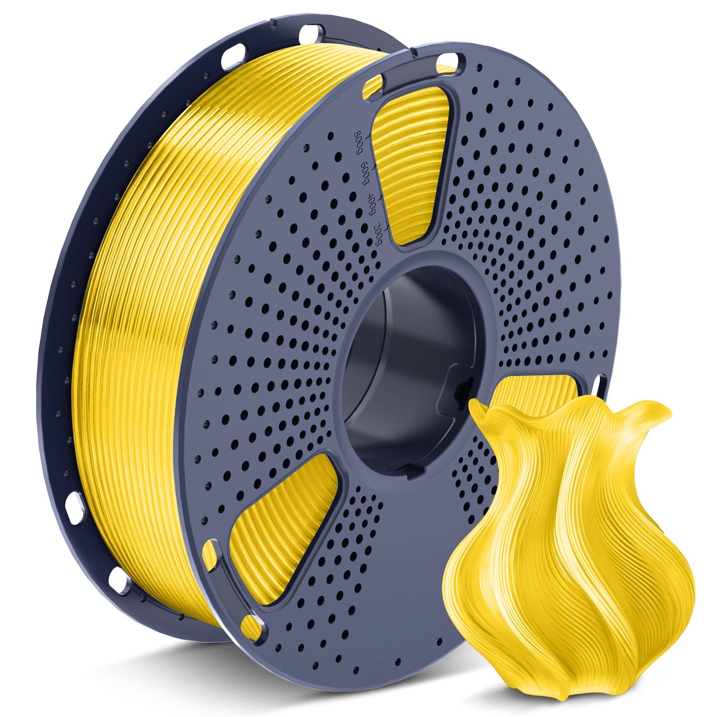SUNLU 3D Printer Filament PETG Filament 1.75mm, Less Stringing Good Layer Adhesion High Toughness, PETG Filament 1.75 ±0.02mm, 1kg Spool(2.2lbs),Transparent Yellow
