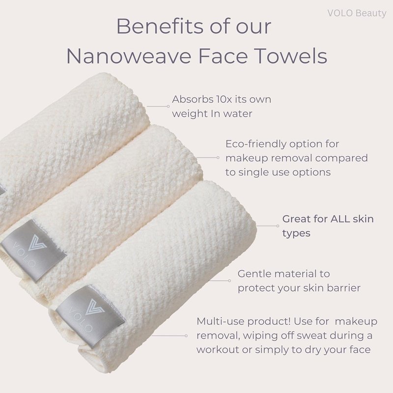 Hero Cloud Pink Face Towel - Reusable Microfiber Makeup Remover & Washcloths | Ultra Soft, Absorbent 3PK