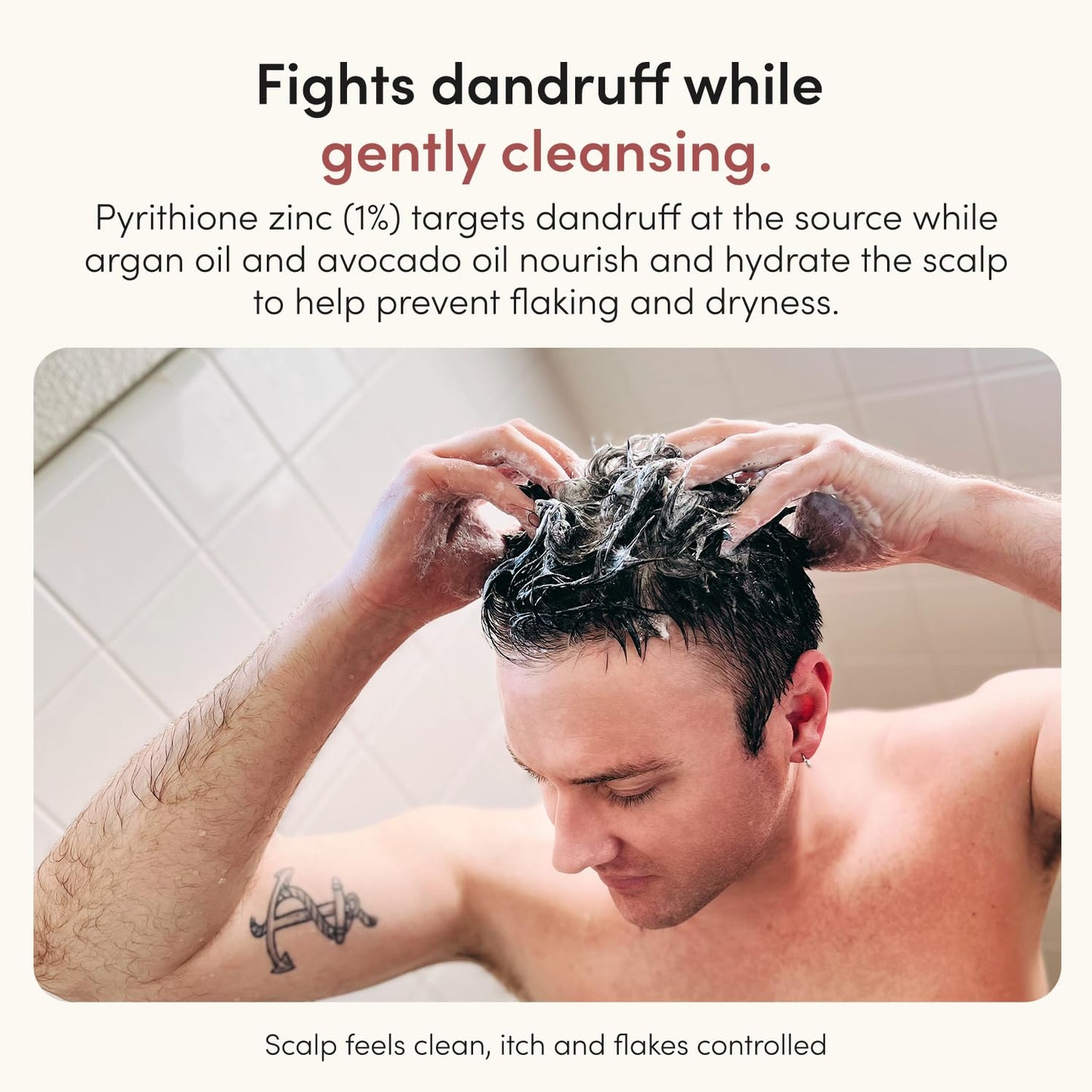 hims Dandruff Detox Shampoo - Pyrithione Zinc, Argan Oil, & Avocado Oil Formula - Dandruff Shampoo for Flaky & Itchy Scalp - Sulfate-Free, Paraben-Free - Evergreen Mint Scent - 6.4 Fl Oz, 2 Pack